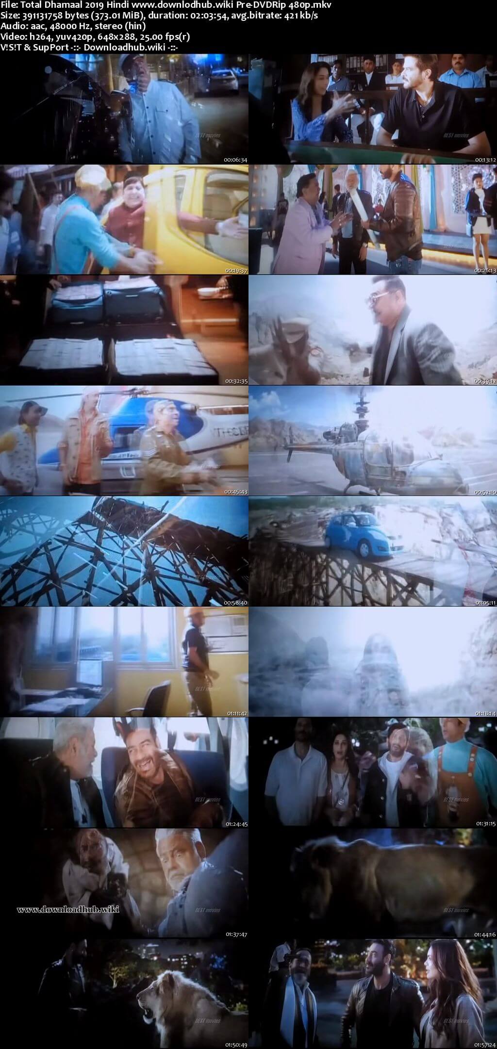 Total Dhamaal 2019 Hindi 350MB Pre-DVDRip 480p Total Dhamaal 2019 Hindi 350MB Pre-DVDRip 480p