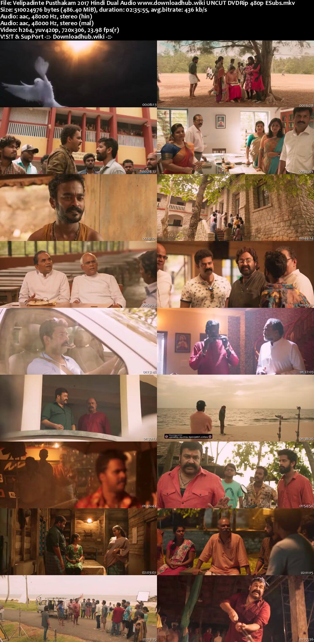 Velipadinte Pusthakam 2017 Hindi Dual Audio 450MB UNCUT DVDRip 480p ESubs Velipadinte Pusthakam 2017 Hindi Dual Audio 450MB UNCUT DVDRip 480p ESubs