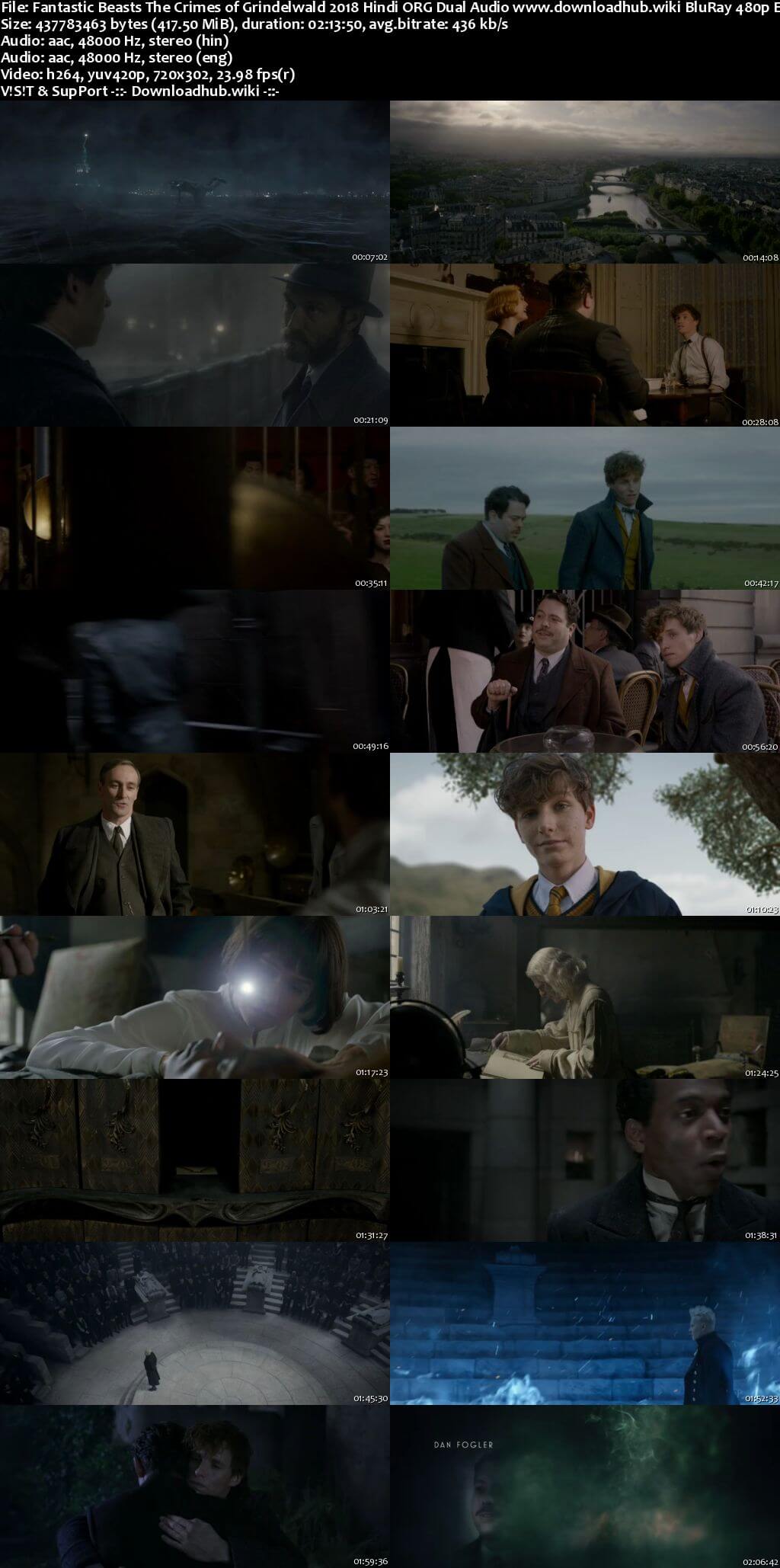 Fantastic Beasts The Crimes of Grindelwald 2018 Hindi ORG Dual Audio 400MB BluRay 480p ESubs Fantastic Beasts The Crimes of Grindelwald 2018 Hindi ORG Dual Audio 400MB BluRay 480p ESubs