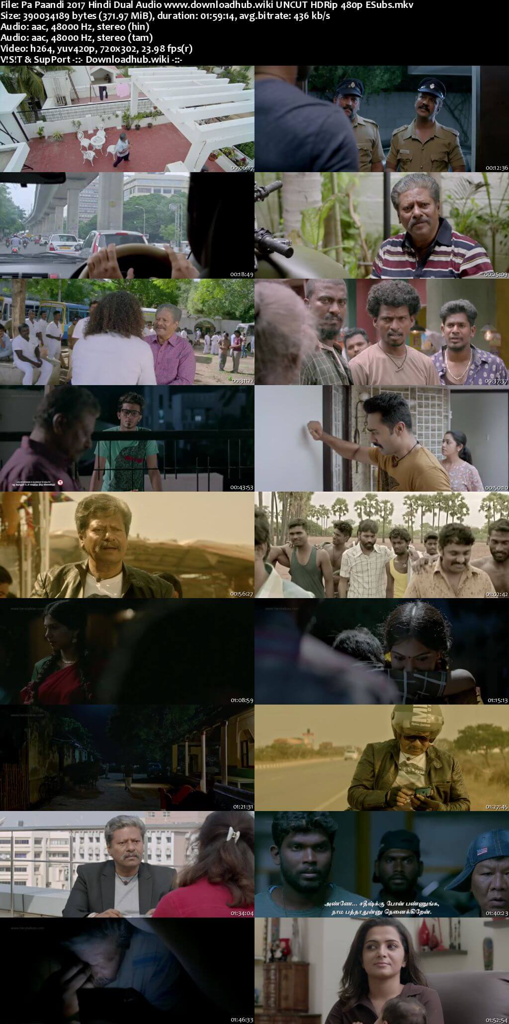 Pa Paandi 2017 Hindi Dual Audio 350MB UNCUT HDRip 480p ESubs Pa Paandi 2017 Hindi Dual Audio 350MB UNCUT HDRip 480p ESubs