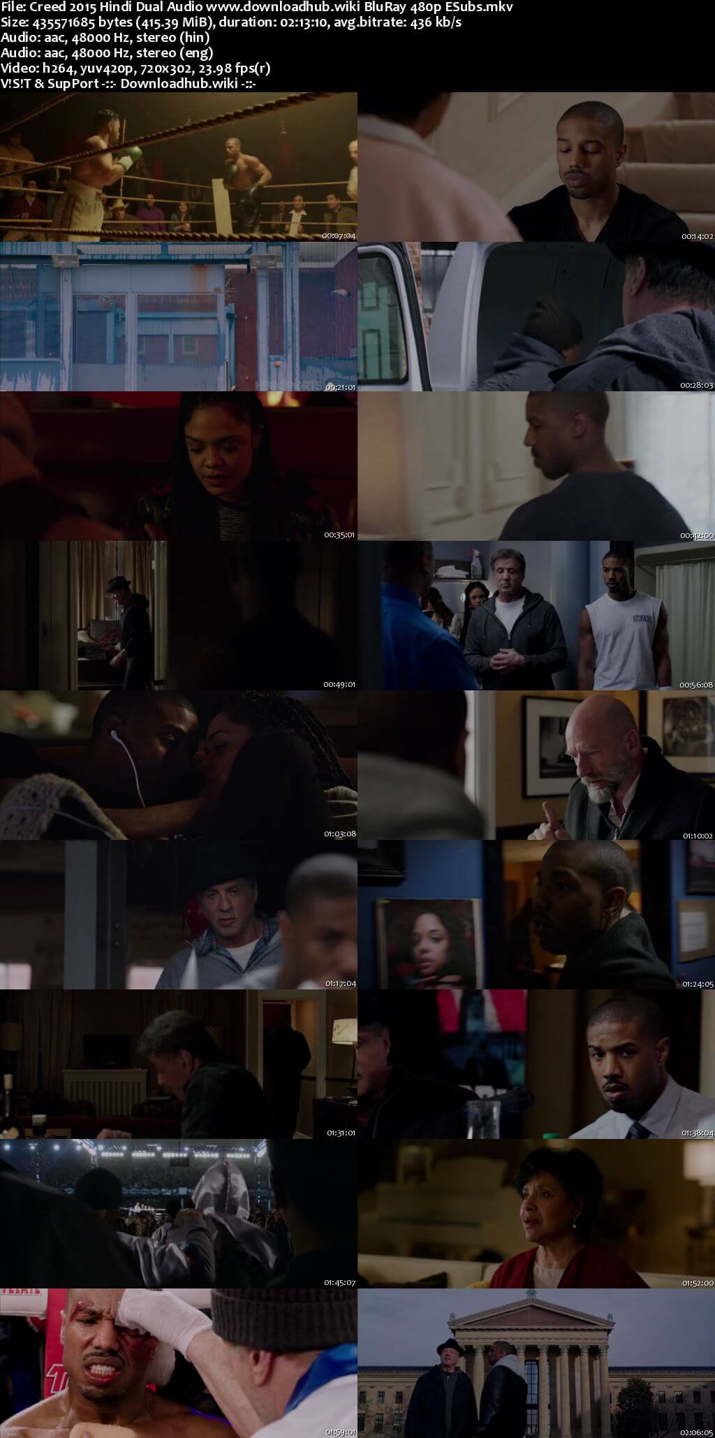 Creed 2015 Hindi Dual Audio 400MB BluRay 480p ESubs
