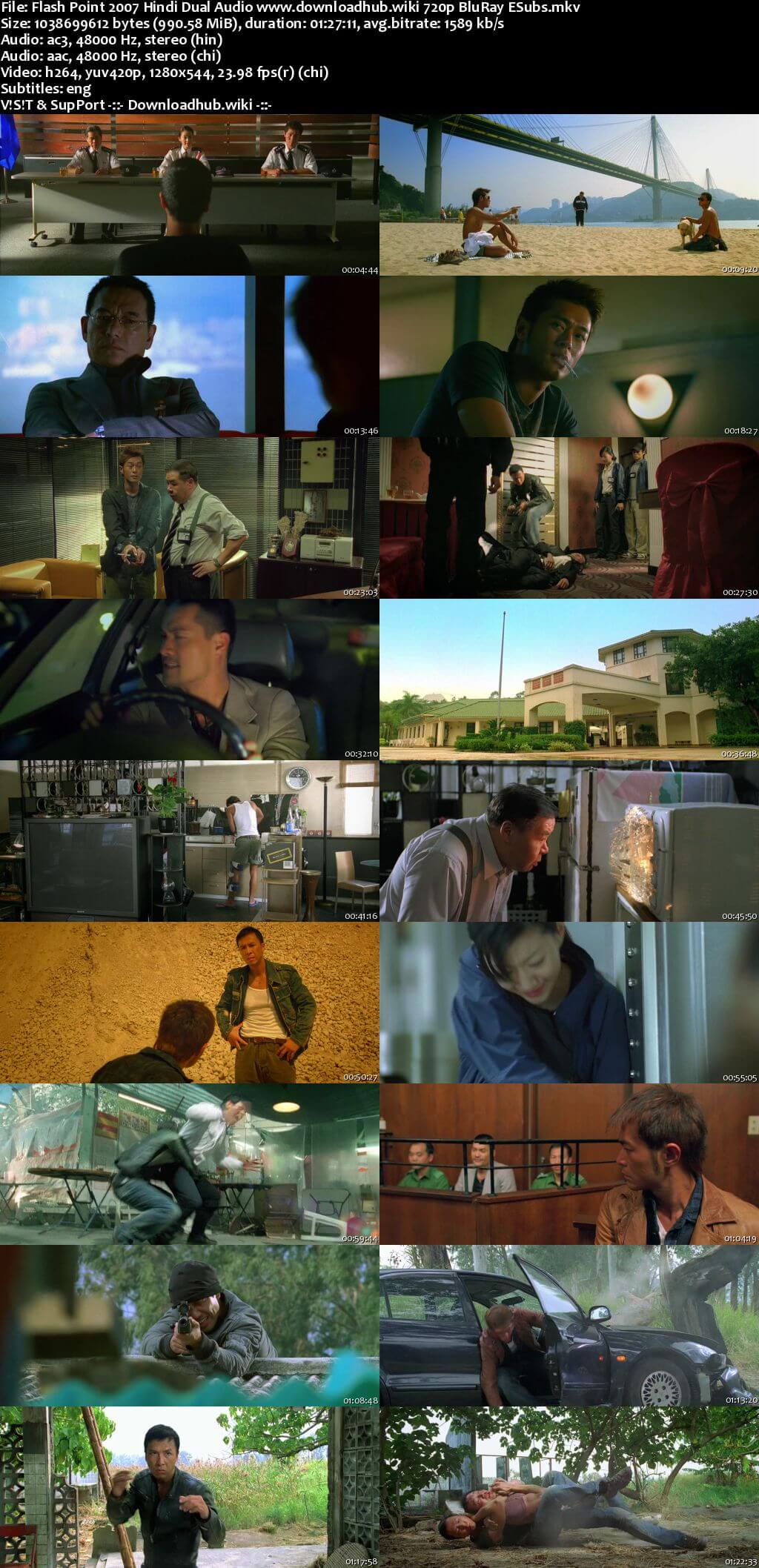 Flash Point 2007 Hindi Dual Audio 720p BluRay ESubs