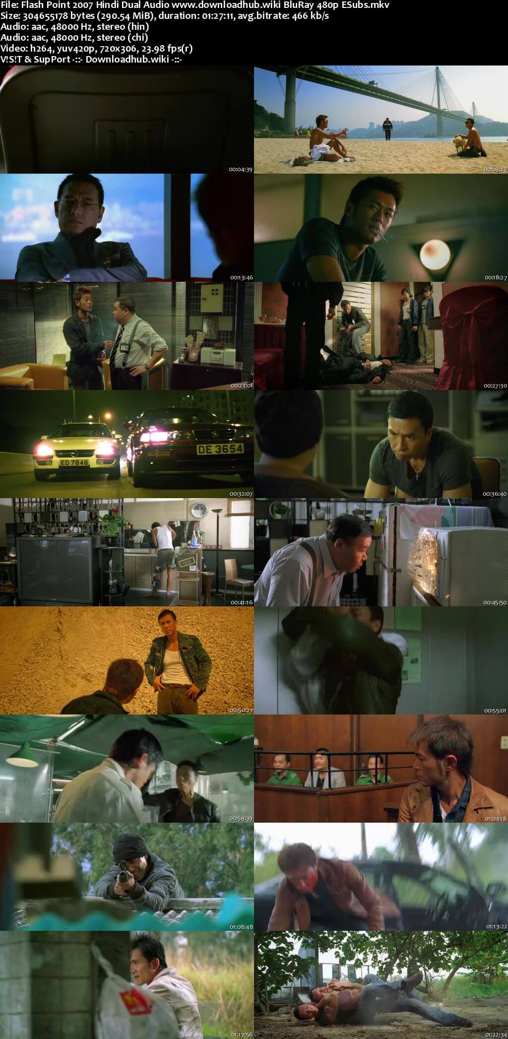 Flash Point 2007 Hindi Dual Audio 280MB BluRay 480p ESubs
