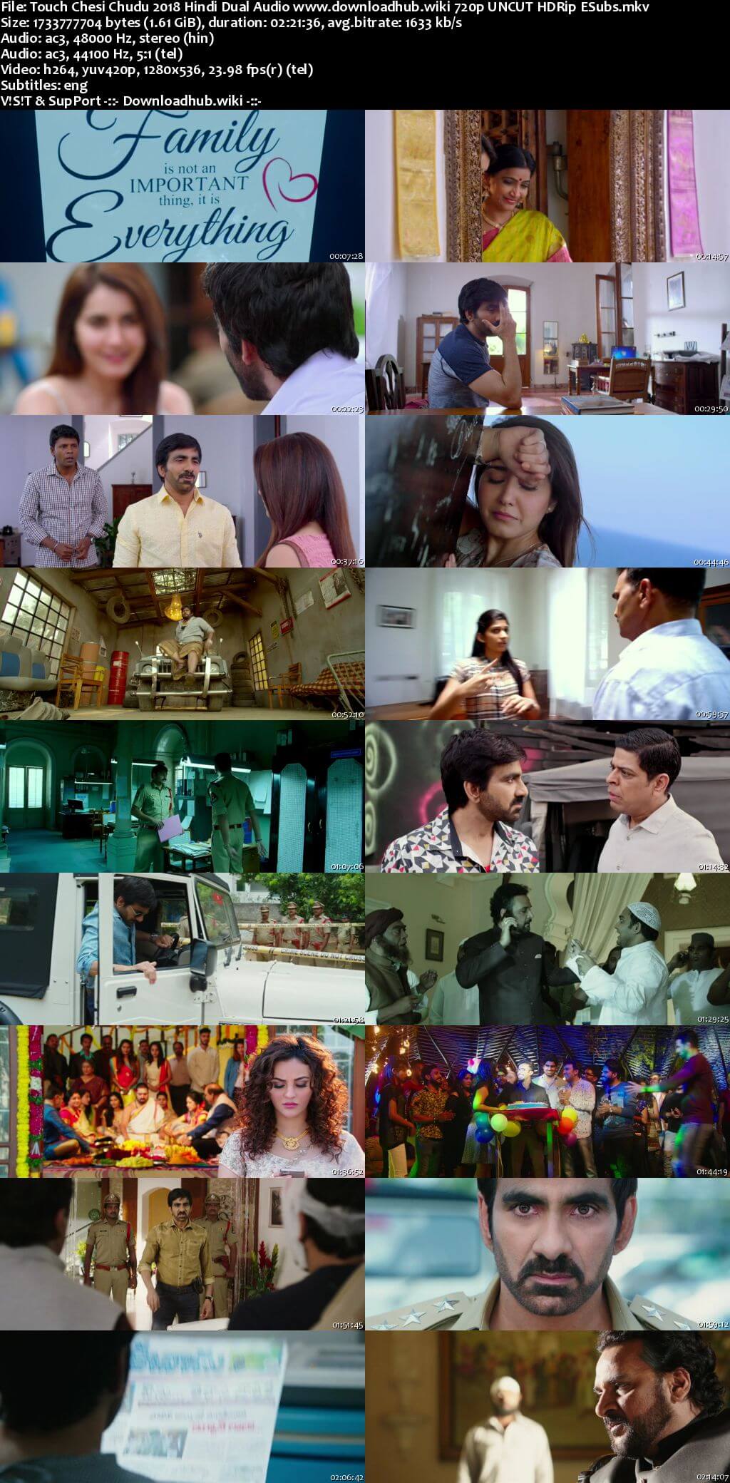Touch Chesi Chudu 2018 Hindi Dual Audio 720p UNCUT HDRip ESubs Touch Chesi Chudu 2018 Hindi Dual Audio 720p UNCUT HDRip ESubs