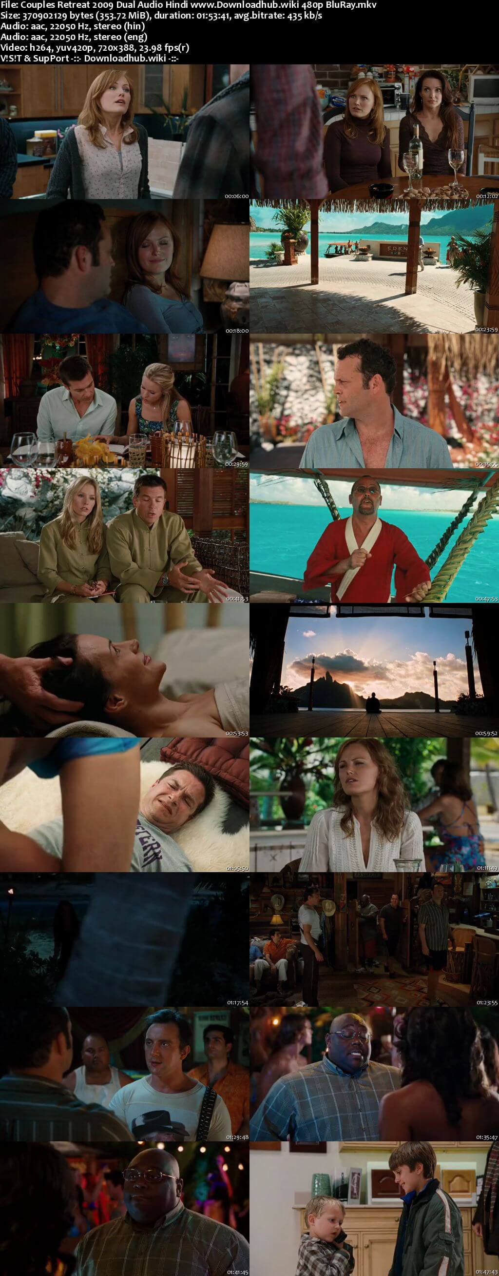 Couples Retreat 2009 Hindi Dual Audio 350MB BluRay 480p ESubs