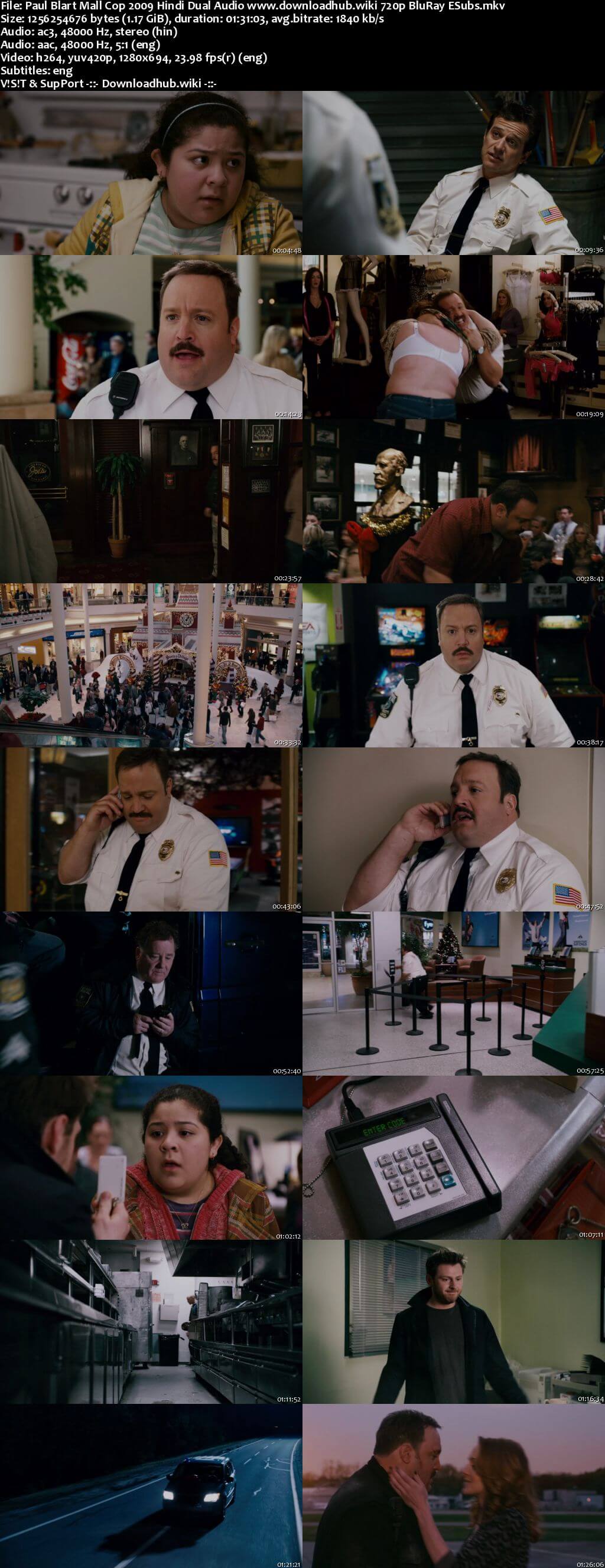 Paul Blart Mall Cop 2009 Hindi Dual Audio 720p BluRay ESubs