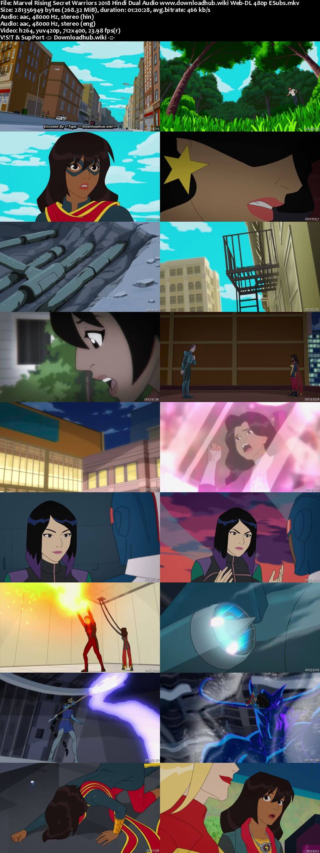 Marvel Rising Secret Warriors 2018 Hindi Dual Audio 250MB Web-DL 480p ESubs