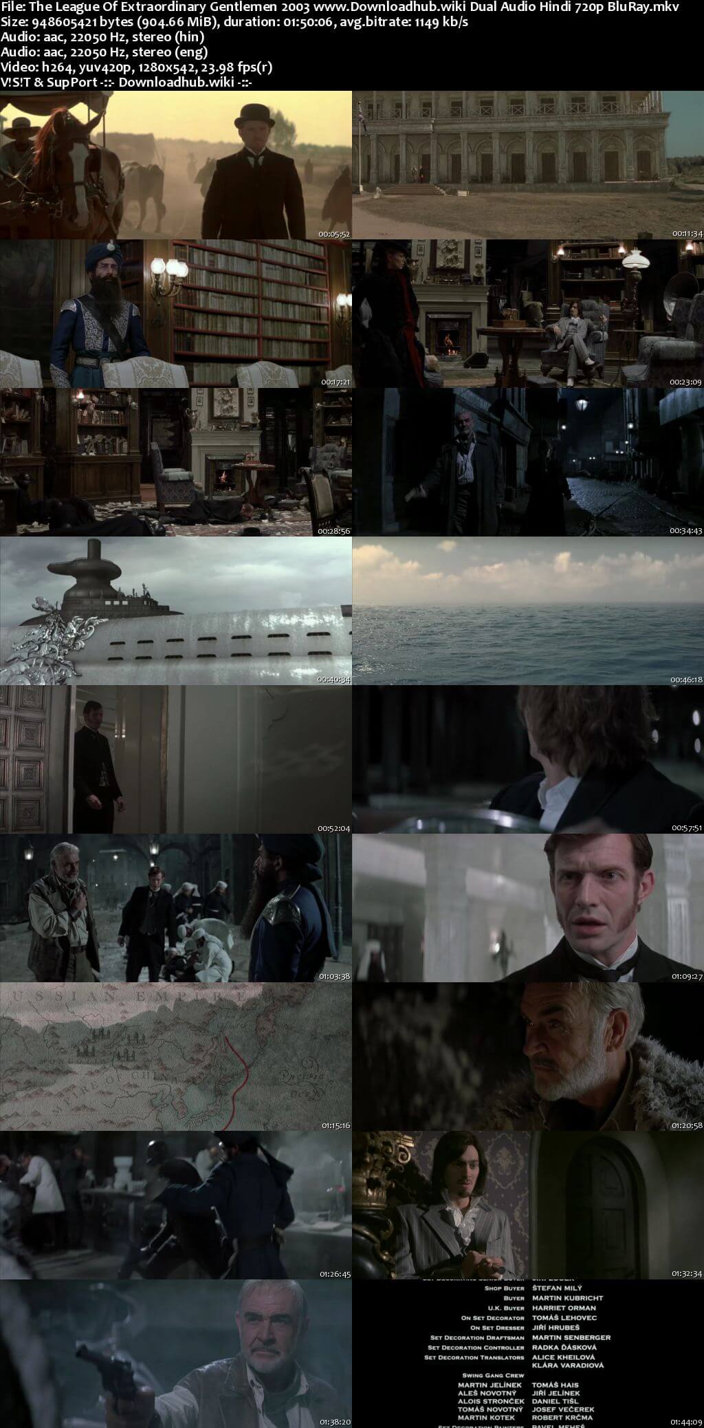 The League of Extraordinary Gentlemen 2003 Hindi Dual Audio 720p BluRay ESubs