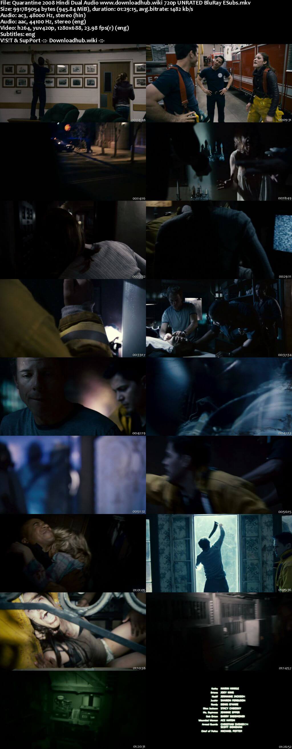 Quarantine 2008 Hindi Dual Audio 720p UNRATED BluRay ESubs