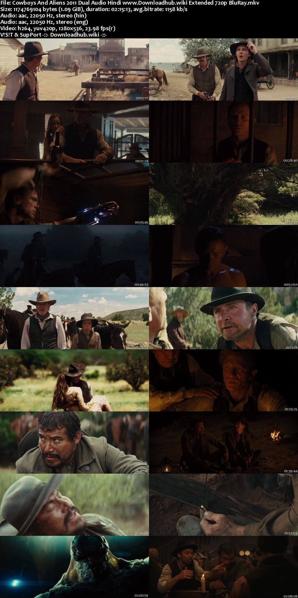 Cowboys And Aliens 2011 Hindi Dual Audio 720p EXTENDED BluRay ESubs