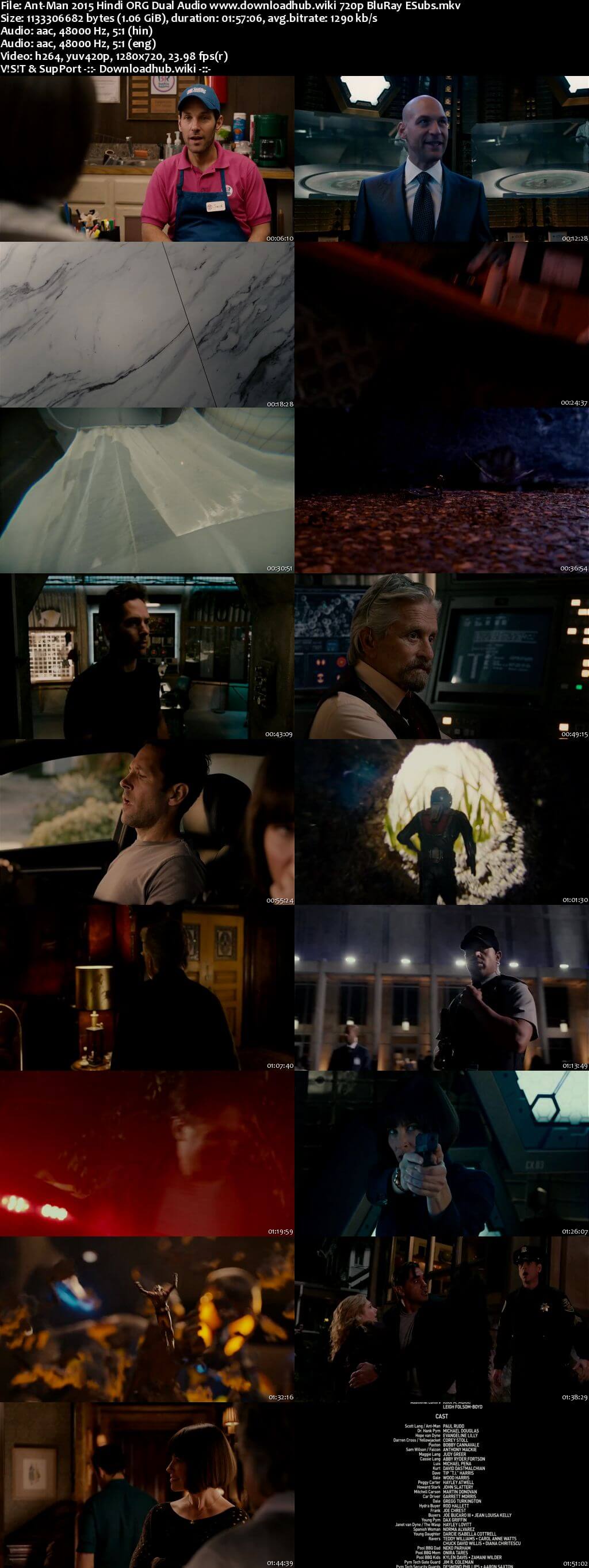 Ant-Man 2015 Hindi ORG Dual Audio 720p BluRay ESubs