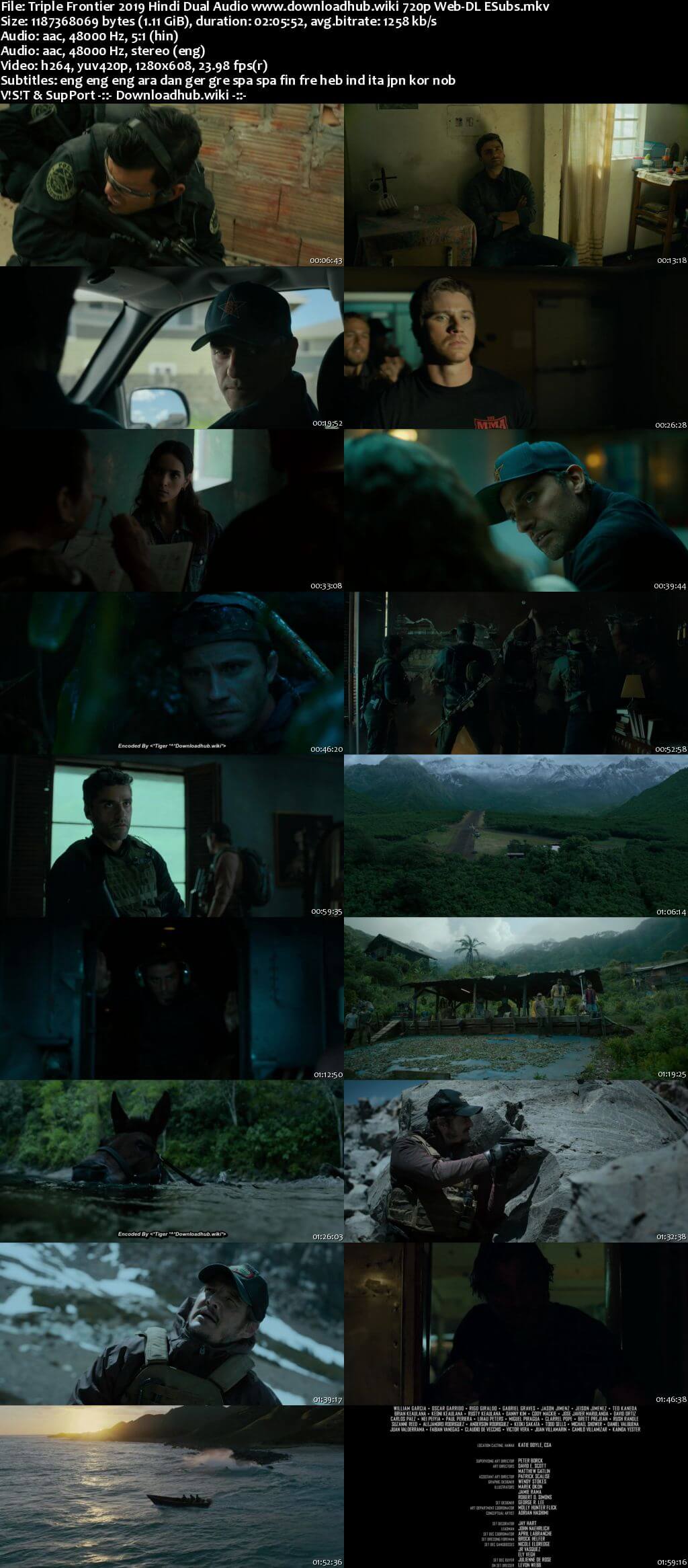 Triple Frontier 2019 Hindi Dual Audio 720p Web-DL MSubs