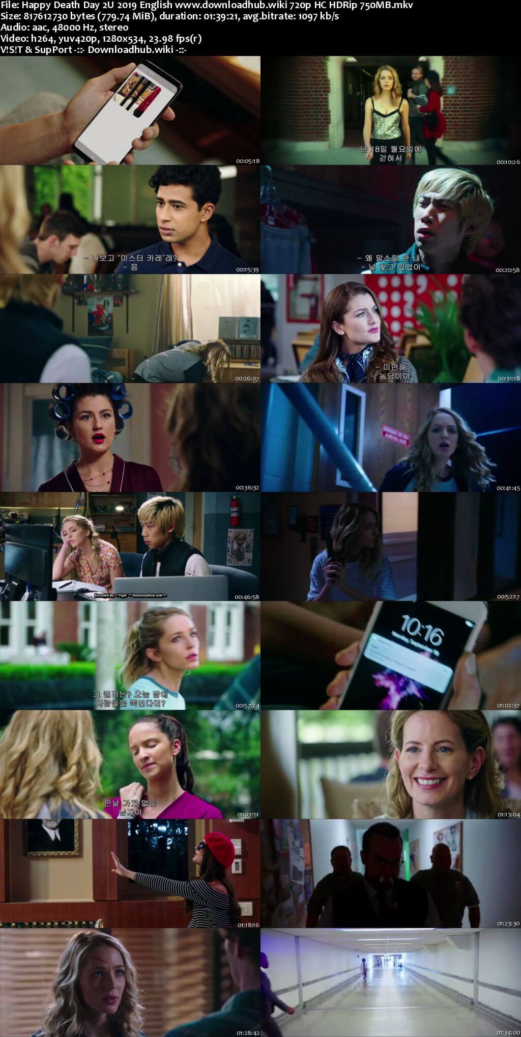 Happy Death Day 2U 2019 English 720p HC HDRip 750MB