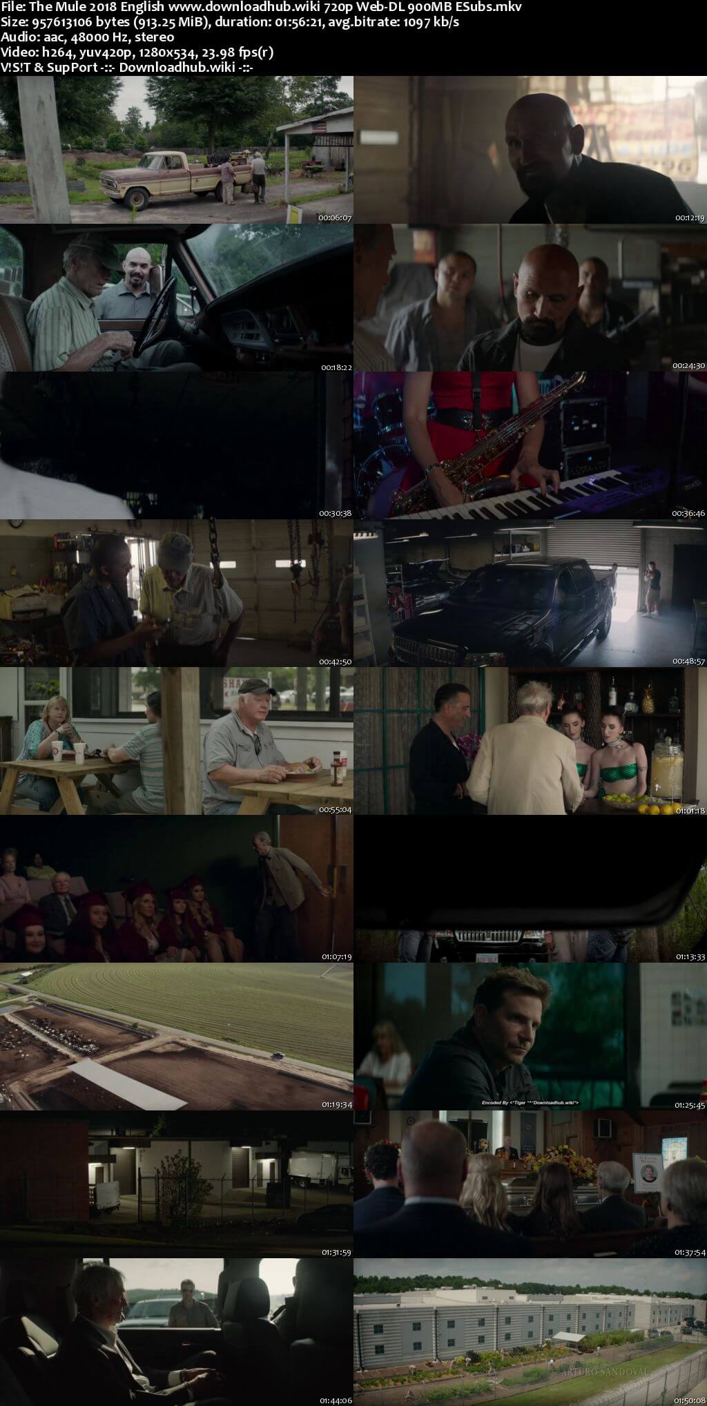 The Mule 2018 English 720p Web-DL 900MB ESubs