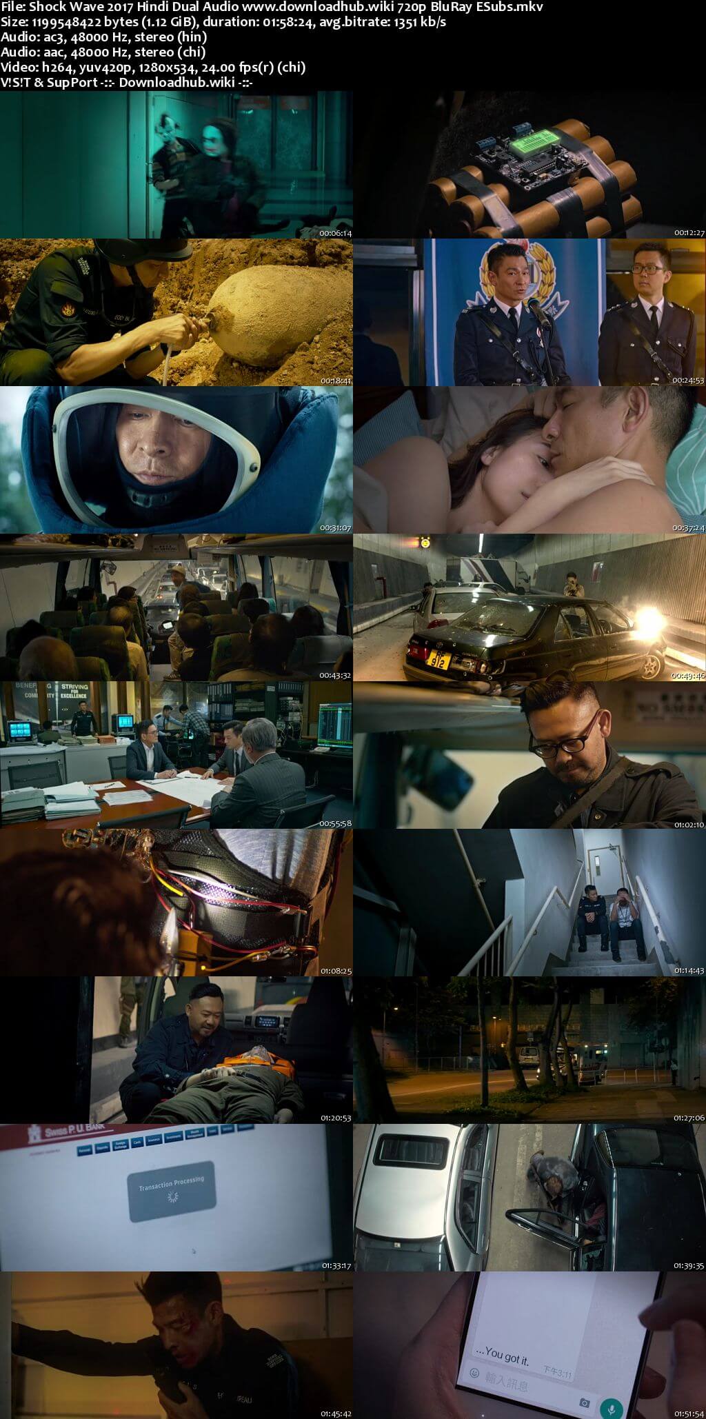 Shock Wave 2017 Hindi Dual Audio 720p BluRay ESubs